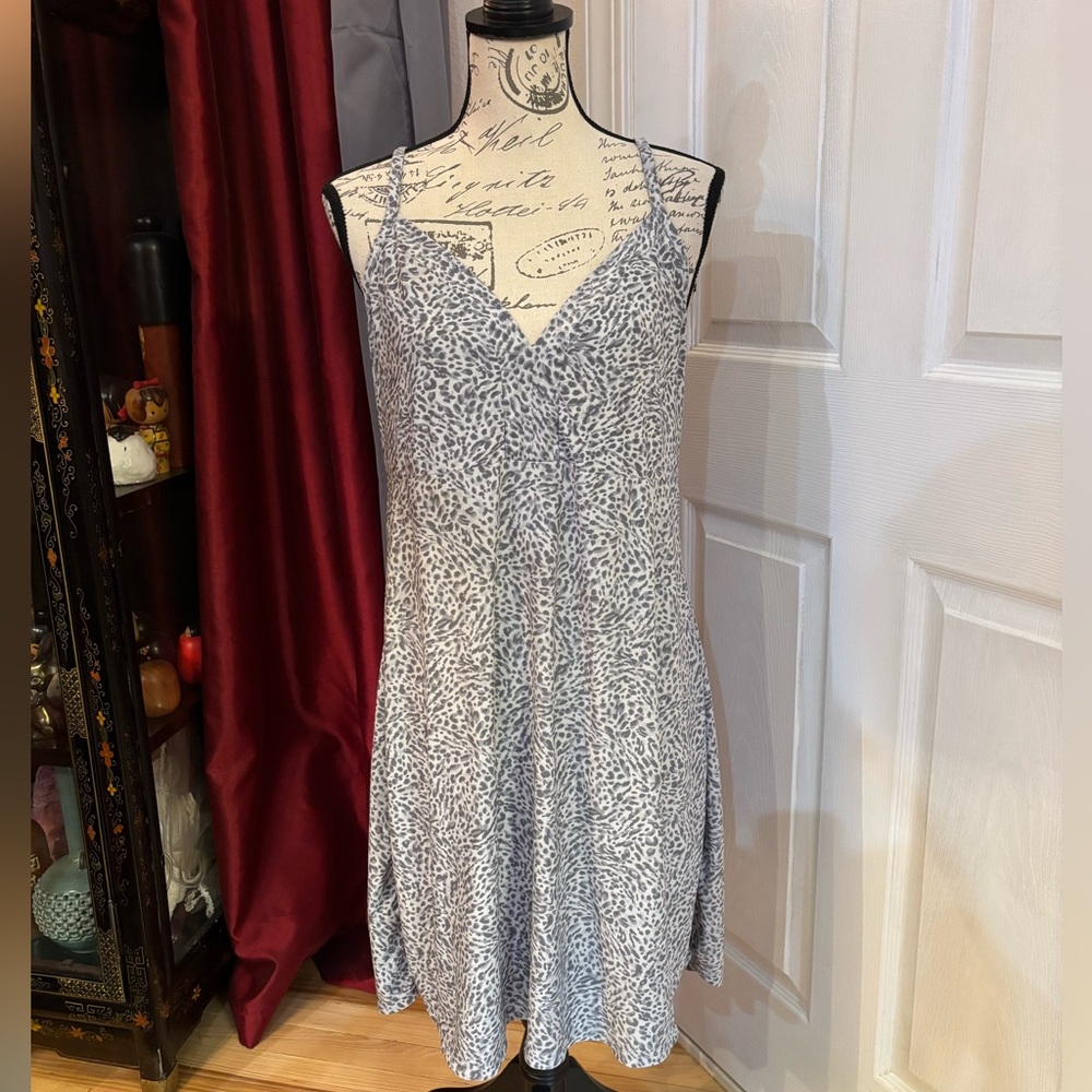 Vintage Delta Burke Leopard Print Chemise Slip Dress